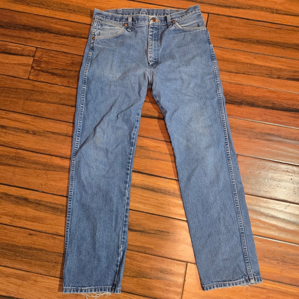 Wrangler Men's 13MWZ Cowboy Cut Original Fit blue denim pants 33x29 (34x32 tag)